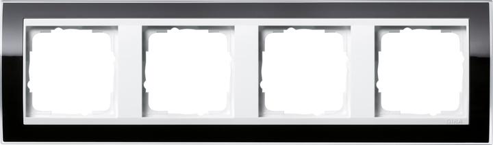 Produktbild Gira 4fach Rahmen Event Klar, Standard 55, System 55 Schwarz 0214733