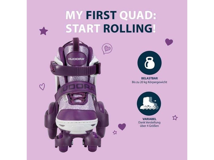Actual product image Hudora HDO Roller Skates My First Quad 26-29 vt 22061 (28)