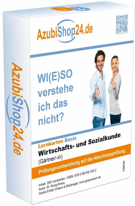 Produktbild Lernkarten Wirtschafts- und Sozialkunde Gärtner Prüfungsvorbereitung Wiso Prüfung (Deutsch, Daniel Becker, Michaela Rung-Kraus, 2024)