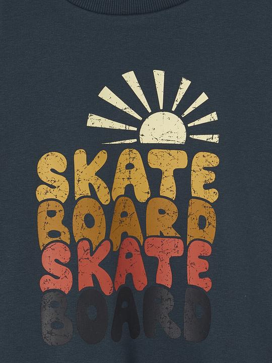 Produktbild Vertbaudet Jungen Sweatshirt mit grossem Skater-Motiv, Recycling-Polyester (86)