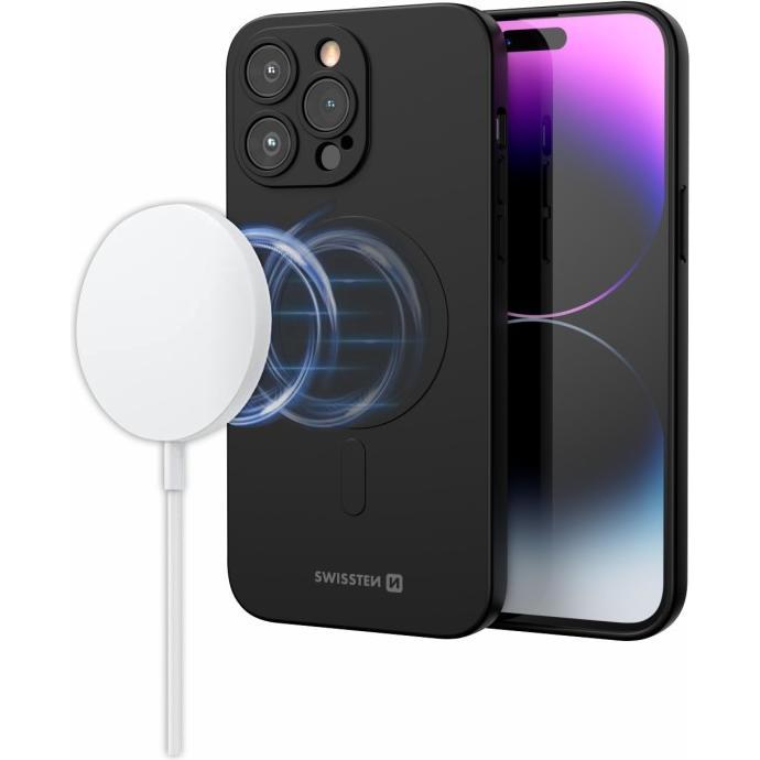 Thumbnail - Swissten Soft Joy Case MagStick Apple IPhone 14 Plus Black (Apple iPhone 14 Plus), Smartphone Hülle, Schwarz