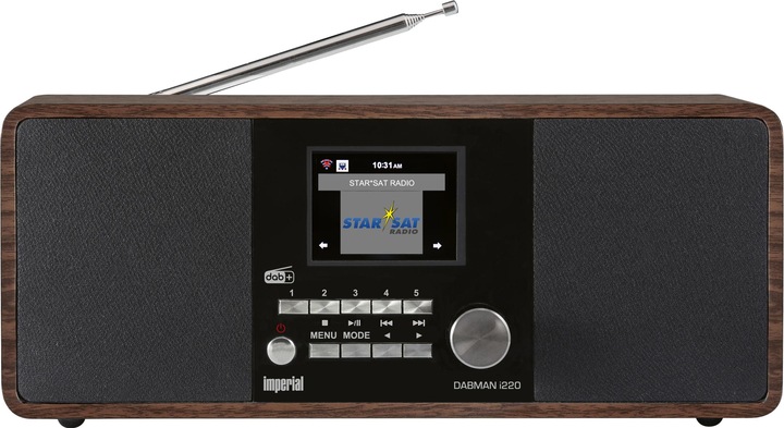 Actual product image Imperial Internet Radio Dabman i220 Dark Brown (DAB+, Web radio, DAB, VHF, Bluetooth, Wi-Fi)