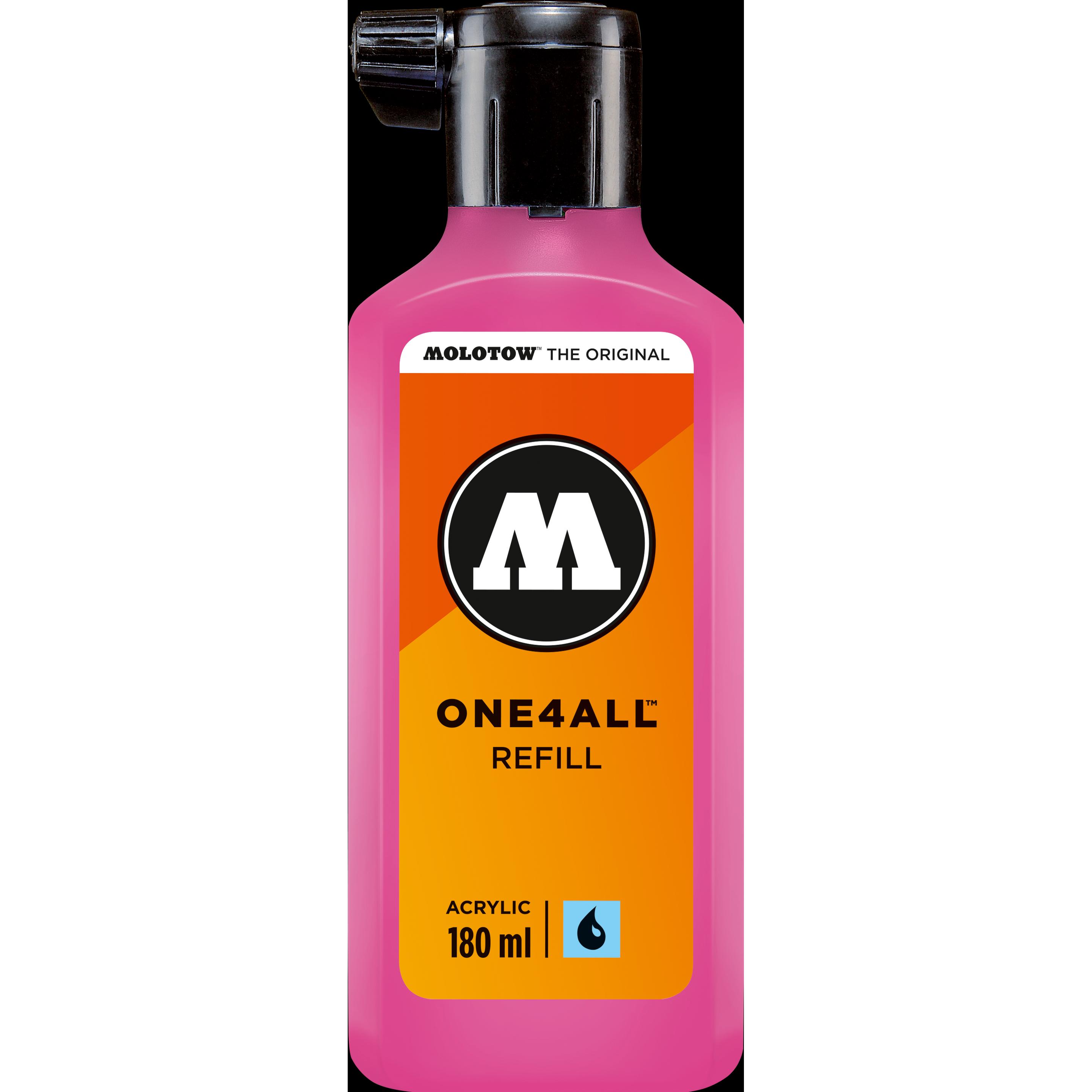 Molotow, Ersatzpatrone, Nachfülltinte One4All für Permanentmarker 180ml neonpink fluorecent (Nachfülleinheit)