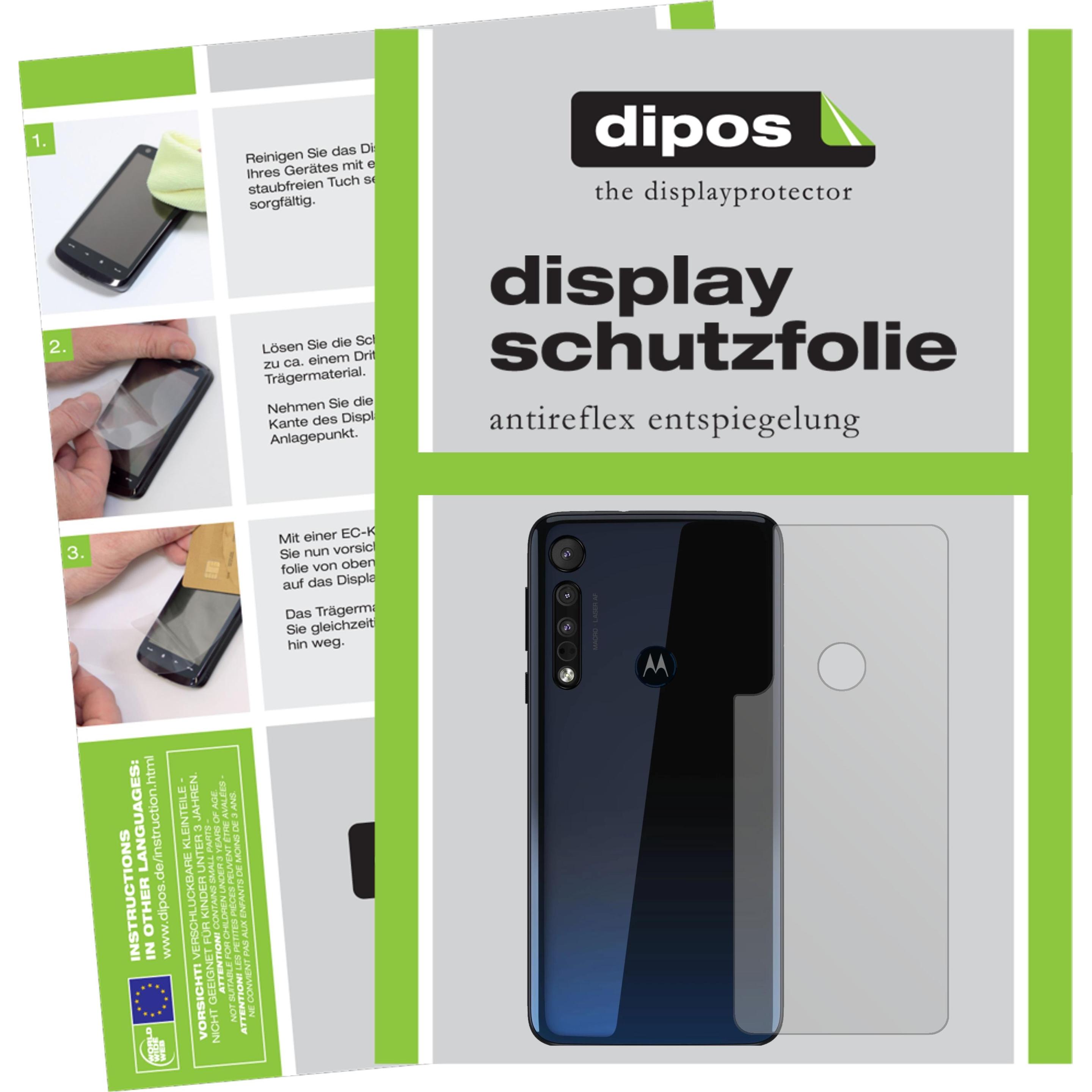 Dipos Displayschutzfolie Antireflex (2 Stück, Motorola One Macro), Smartphone Schutzfolie, Transparent
