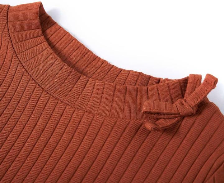 Produktbild vidaXL Kinder-Langarmshirt Cognac 116,Material: 95 % Baumwolle. 5 (116)