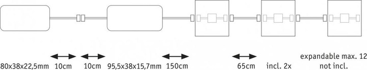 Immagine prodotto Paulmann Set base di piastrelle quadrate LumiTiles (RGBW, 1 cm, Interno)