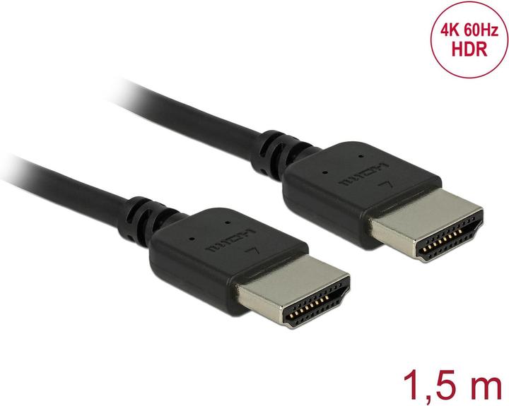 Immagine prodotto Delock HDMI (Typ A) — HDMI (Typ A) (1.50 m, HDMI)