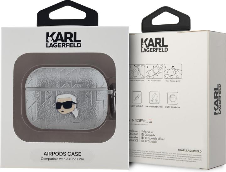 Actual product image Karl Lagerfeld AirPods Pro PU Embossed Karl Head Case (Headphone sleeve)