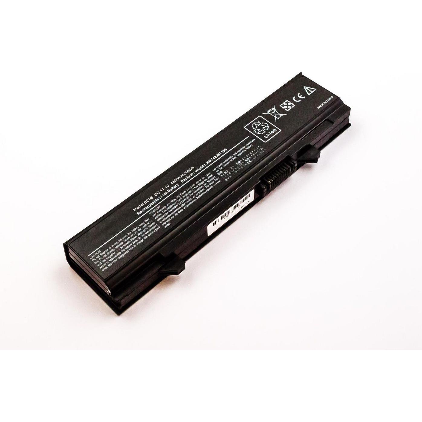 CoreParts MBI1952 Notebook-Akku für Dell (6 Zellen, 5200 mAh), Notebook Akku, Schwarz