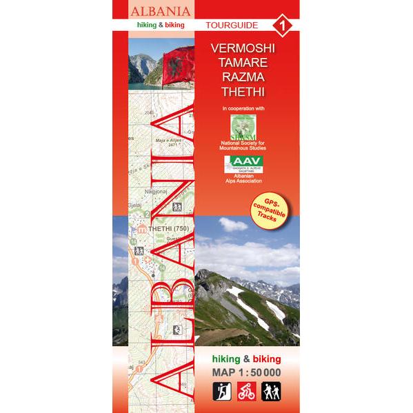 Thumbnail - Albania hiking & biking 1:50000, Landkarte