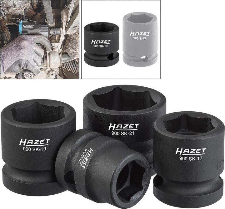 Actual product image HAZET Steckschlüssel-Satz (17 mm, 19 mm, 21 mm, 13 mm)