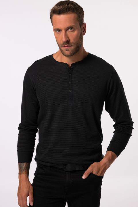Actual product image JP1880 JP 1880 Henley, Langarm, Ringel, Knopfleiste (7XL)