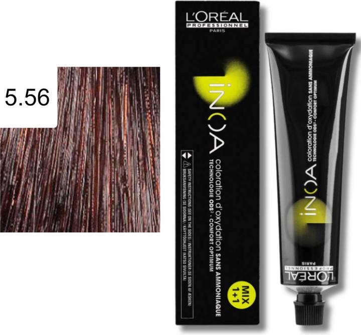 Actual product image L'Oréal Professionnel Inoa (5/56 Light brown Mahogany-Red)