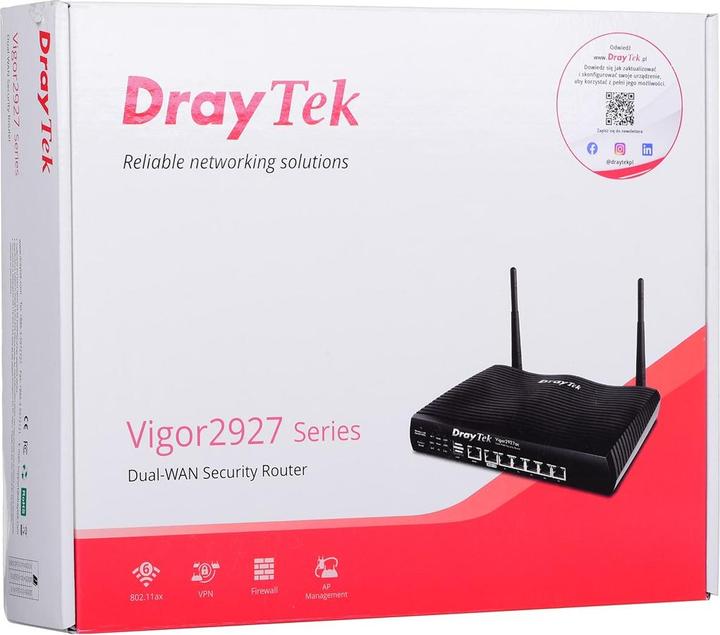 Actual product image Draytek Kelvedžio „ Vigor 2927 AX“