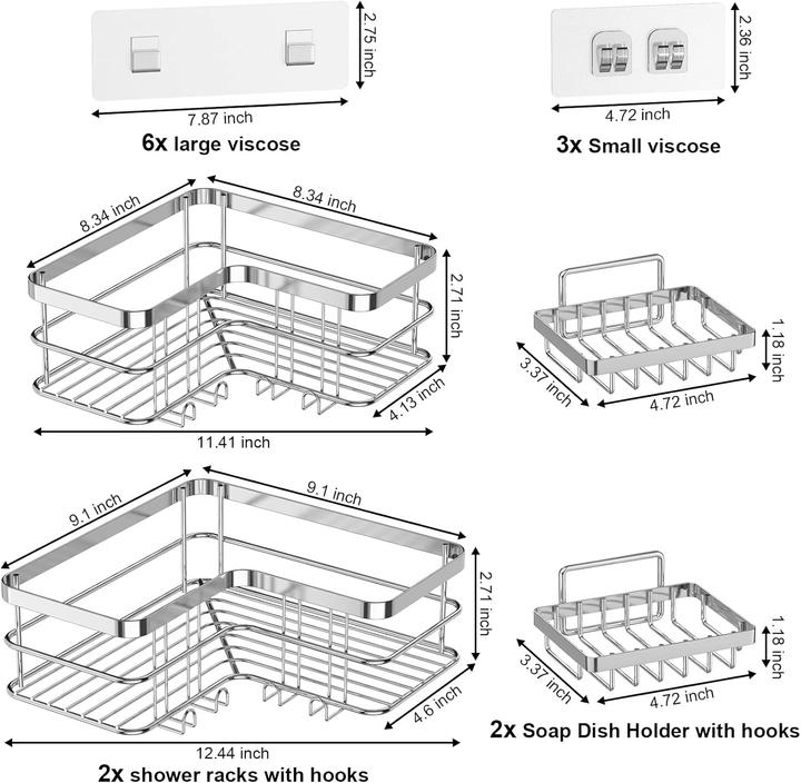 Produktbild Yazoni Duschregal Ecke Set