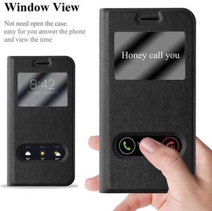 Produktbild Cadorabo Book mit View Doppelfenster Cover (Samsung Galaxy J3 (2016))