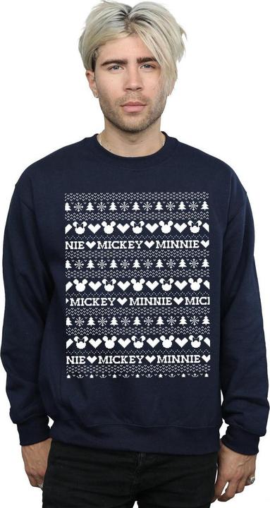 Immagine prodotto Disney Mickey And Minnie Christmas Fair Isle Felpa Uomo (L)