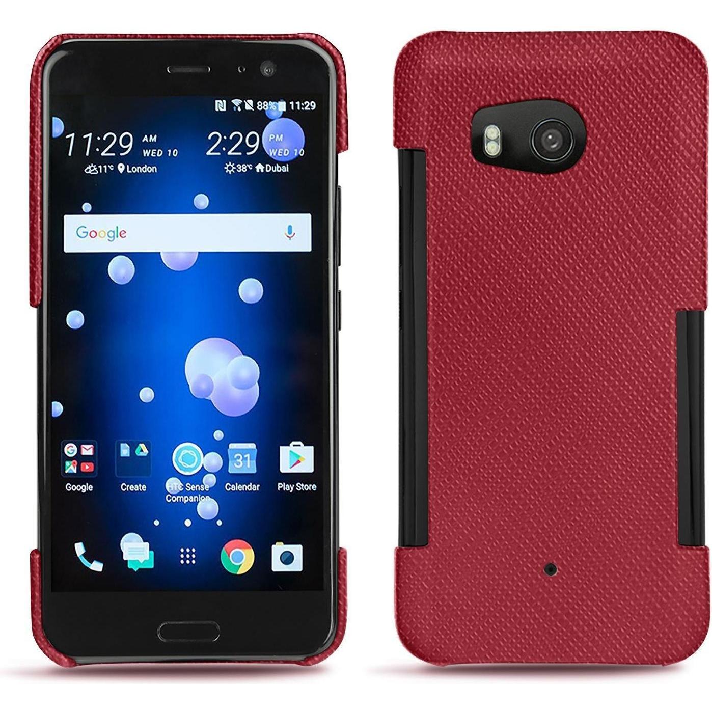 Noreve Lederschutzhülle (HTC U11), Smartphone Hülle, Rot