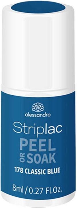 Immagine prodotto Alessandro Striplac Peel o Soak Classic blu 8 ml (178 Blu classico, Vernice UV gel)