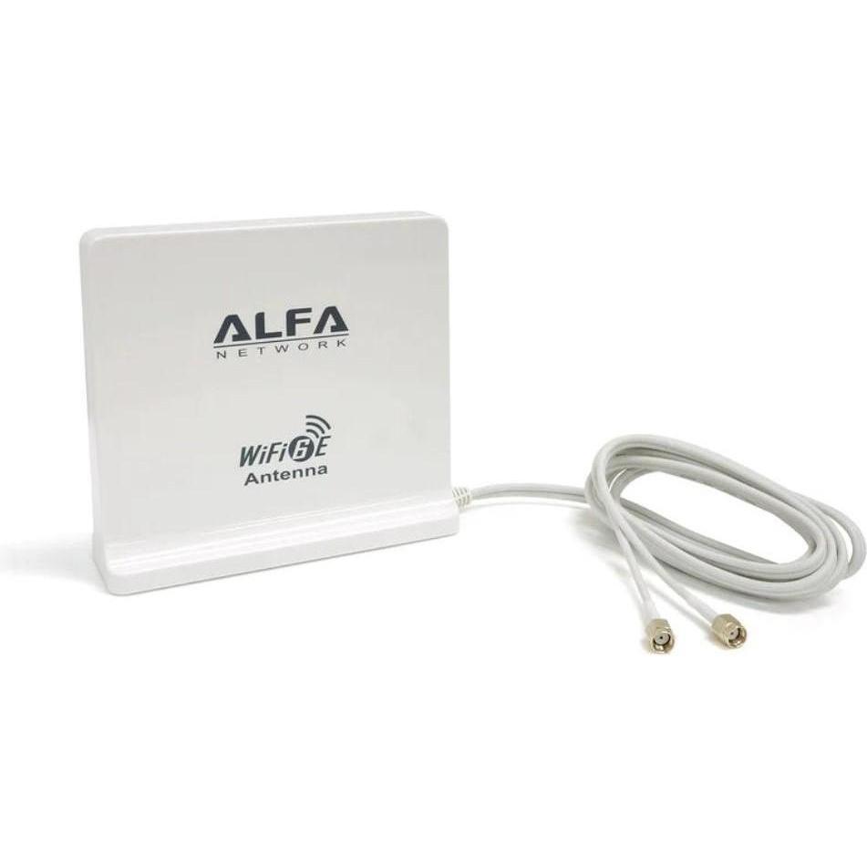 Alfa Network ARS-WIFI6E-M2 - ARS-WIFI6E-M2, Antenna Omni WiFi 6E per interni (RP-SMA), Antenna WiFi
