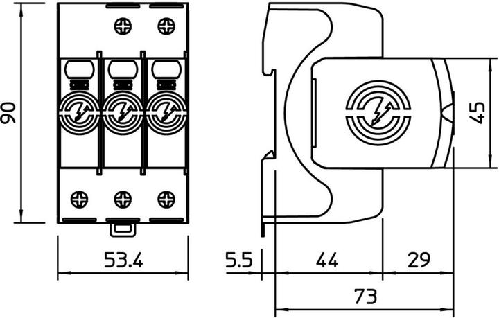Actual product image OBO Bettermann OBO SurgeController V20 three-pole 280V