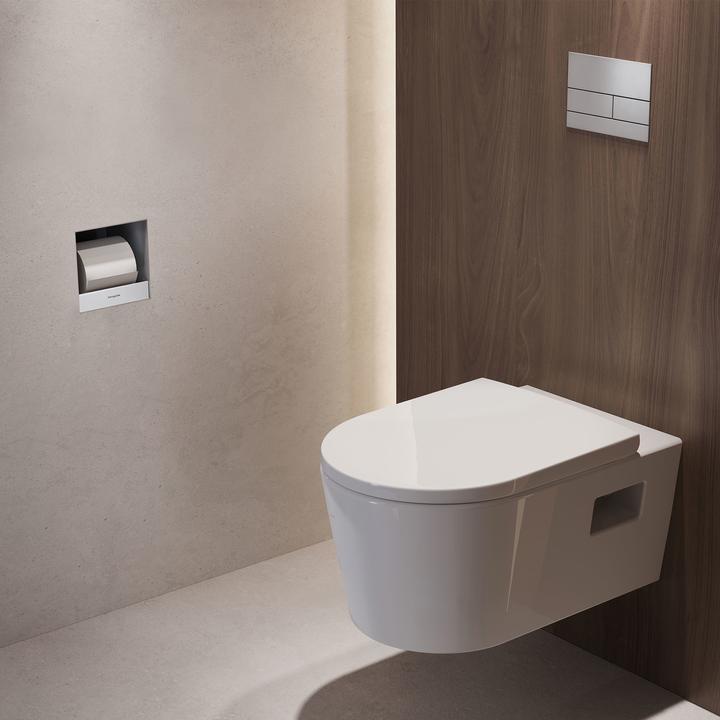 Produktbild hansgrohe HG WC-Papierhalter XtraStoris Original 150x150x140mm mattweiss