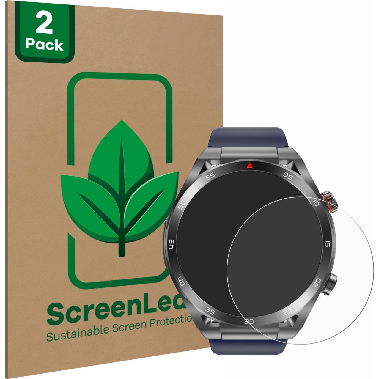 ScreenLeaf Schutzfolie nachhaltiger Displayschutz Display Schutz Folie Klar Transparent, Smartwatch Schutzfolie, Transpa...