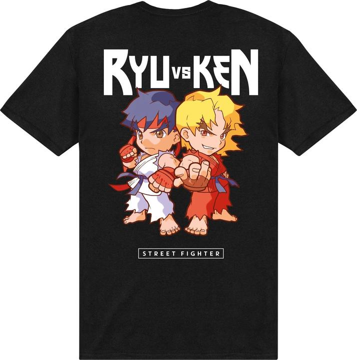 Actual product image Street Fighter Unisex Adult Ryu Vs Ken T-Shirt (S)