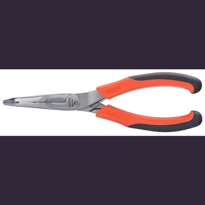 Produktbild Bahco ERGO Flachrundzangen mit Öffnungsfeder, Zwei-Komponenten-Griffen und um 45° abgewinkelter Spitze (200 mm)