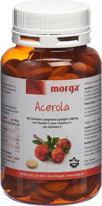 Image du produit Morga Comprimé d'acérola 80 mg de vitamine C (1 pièce(s), Cachets, 180 g)