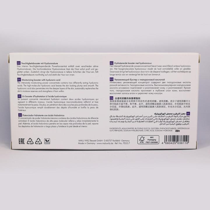 Valeurs nutritives et ingrédients Malu Wilz Kit d'ampoules Hyaluronic Active