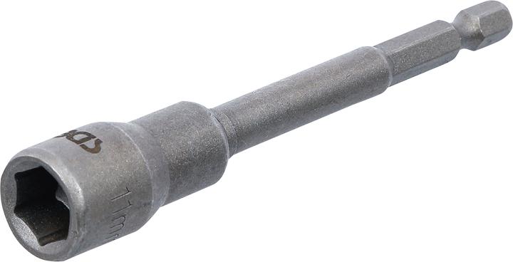 Produktbild BGS Steckschlüssel-Einsatz Sechskant, extra lang für Bohrmaschinen 6,3 mm (1/4") SW 11 mm (11 mm)
