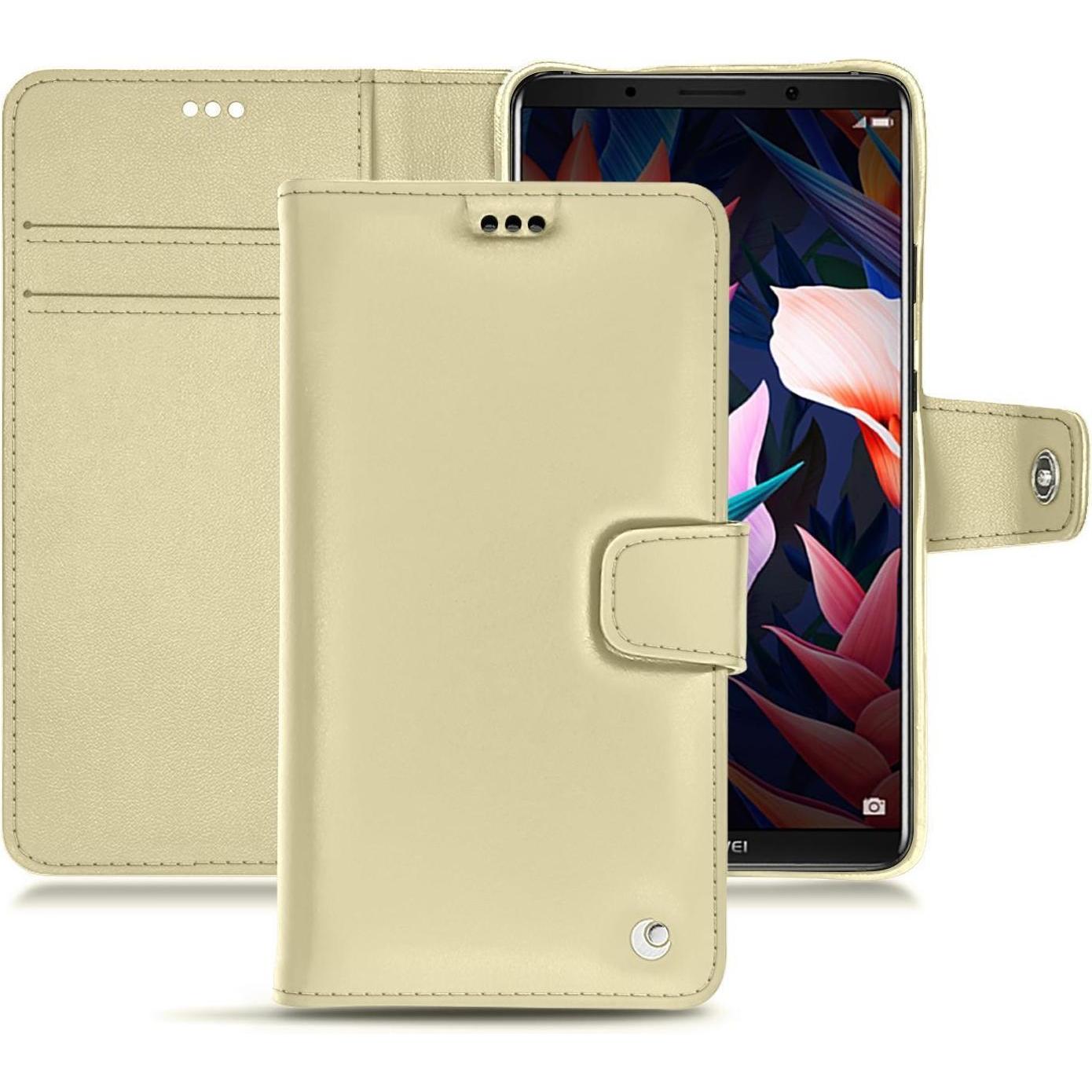 Noreve Lederschutzhülle Wallet (Huawei Mate 10 Pro), Smartphone Hülle, Beige
