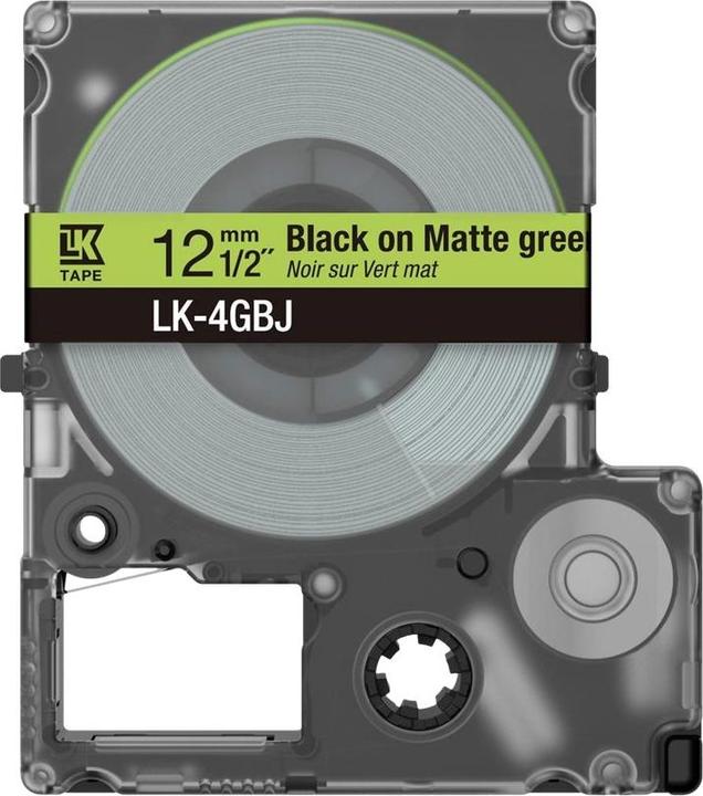 Produktbild Epson Matte Green/Black 12mm LK-4GBJ (1.20 cm, Grün)