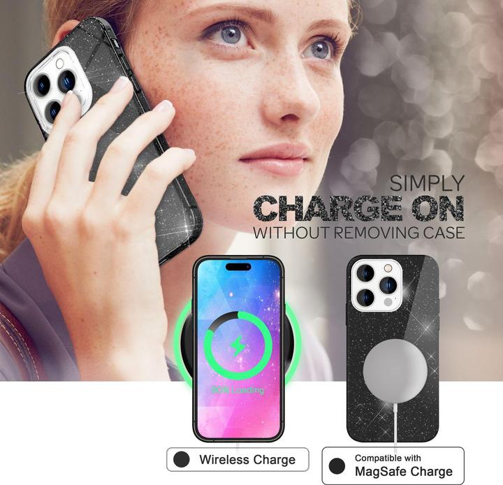 Actual product image Nalia Glitter cover (Apple iPhone 14 Pro)