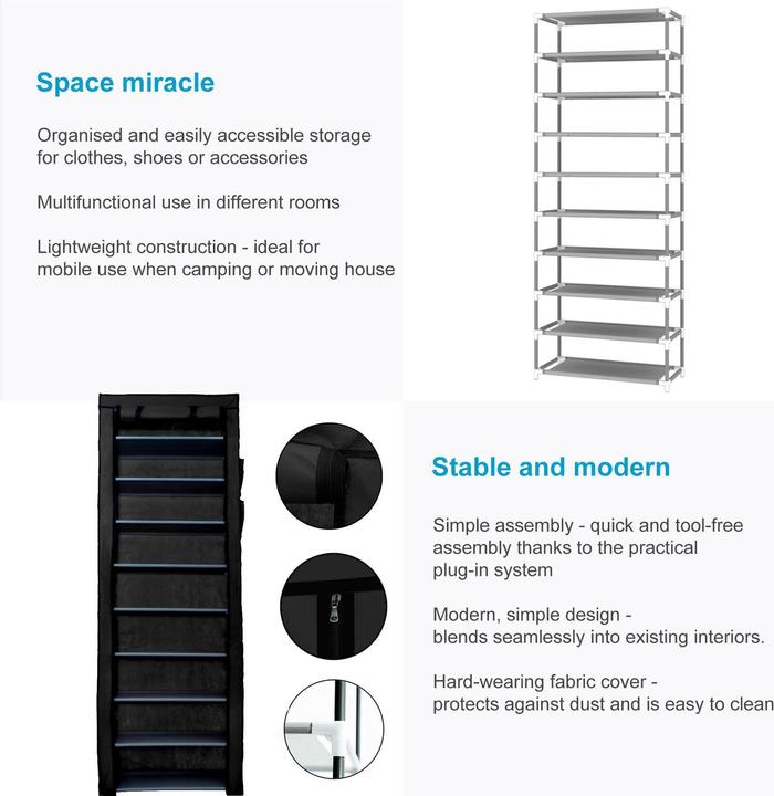 Produktbild Intirilife Faltschrank (58 x 28 x 170 cm)