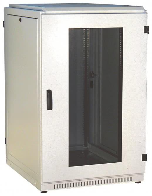 Produktbild Schweitzer Standverteiler Variante B - Schrank - Hellgrau, RAL 7035 - 24U - 48.3 cm (19") (24 HE, 19 Zoll Rack)