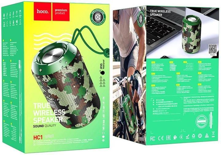 Productafbeelding Hoco Bluetooth speakers wireless speaker HC1 camouflage green (4 h)