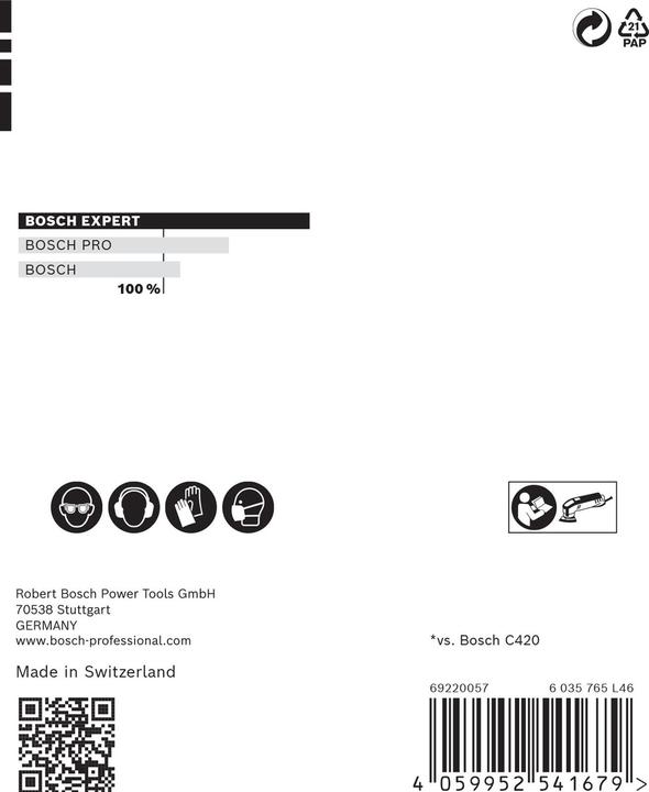 Produktbild Bosch Professional Zubehör EXPERT C470 Schleifpapier für Deltaschleifer, 93 mm, G 240, 5 Stück (240)