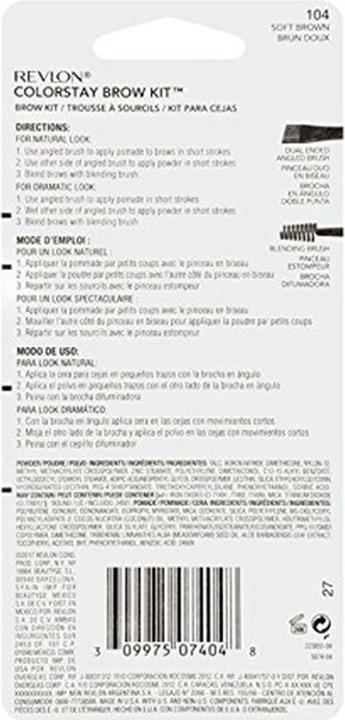 Actual product image Revlon Colorstay Eyebrow Kit with Longwearing Brow Powder (104 Soft Brown)