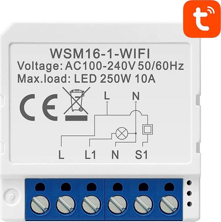 Immagine prodotto Avatto Modulo interruttore intelligente WiFi WSM16-W1 TUYA (Attuatore di riscaldamento)