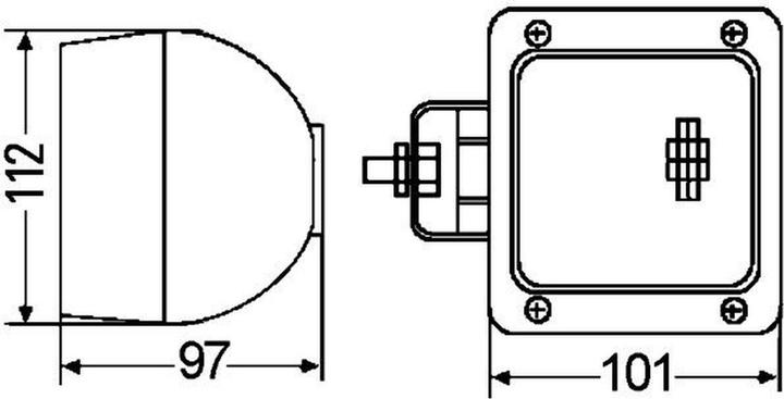 Actual product image Hella 24 Halogen worklights for LIEBHERR