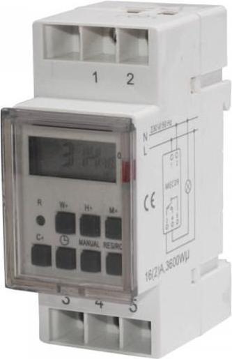 Maclean MCE09 MCE09 Programmable Digital Timer Switch Time Relay Switch DIN