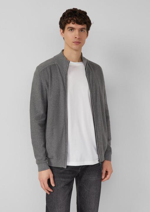 Produktbild s.Oliver Strickjacke Strickjacke im Mustermix mit Troyer-Kragen (S)