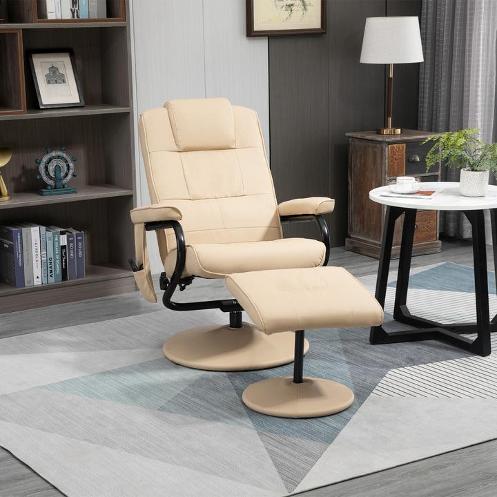Image du produit Homcom Fauteuil TV Entspannung-Pur, fauteuil et pouf pivotants