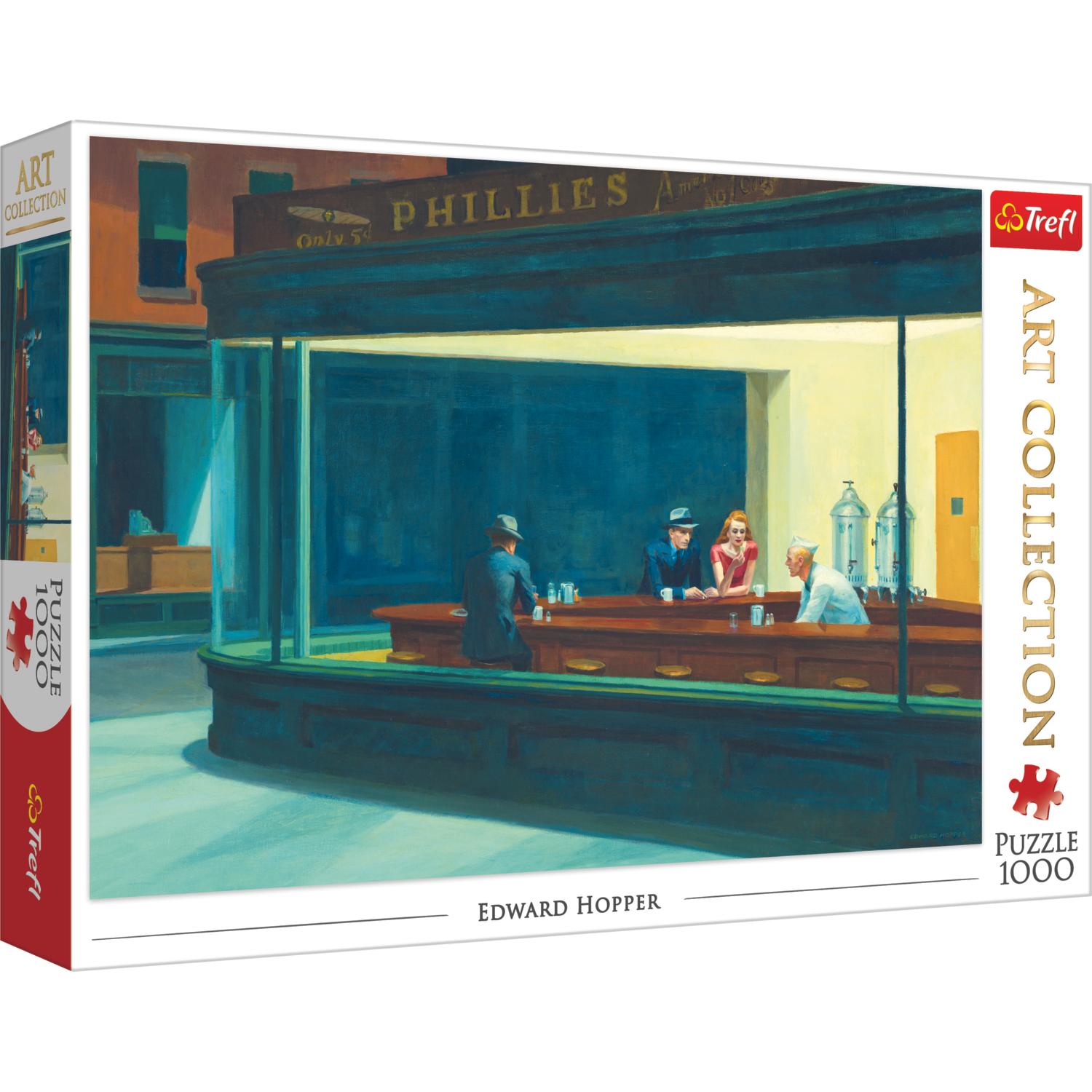 Trefl Edward Hopper Puzzle 1000 Teile Art Collection Night (1000 Teile)