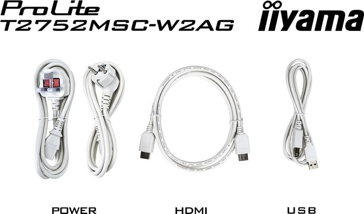 Image du produit iiyama 27" WHITE IPS Optical Bonded PCAP, 10P T (1920 x 1080 pixels, 27")