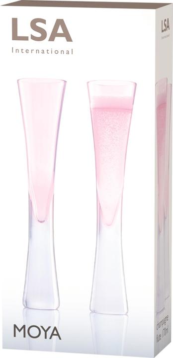 Immagine prodotto LSA Flute per champagne Moya - 170ml rosa chiaro, set di 2 (17 cl, 2 Occhiali, Bicchieri da champagne)