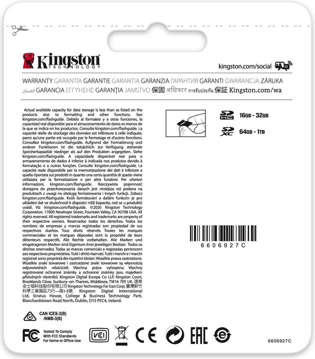Productafbeelding Kingston Canvas Select Plus (128 GB, SDXC, U3, UHS-I)