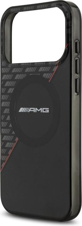 Actual product image Mercedes Case AMG Double Layer Transparent Rhombs MagSafe for iPhone 17 Pro Max black-red (Apple iPhone 17 Pro Max)
